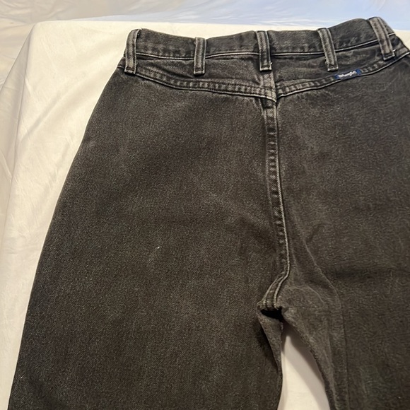 Bareback Wrangler Jeans Sz 9/10x36 Washed Black 100%Cotton Jeans RARE Old School - Picture 5 of 10